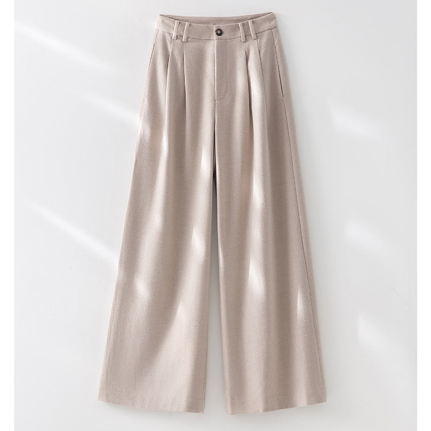 Damen Weite Bundfalten-Hochbundhose aus Wollmischung Shop Nory
