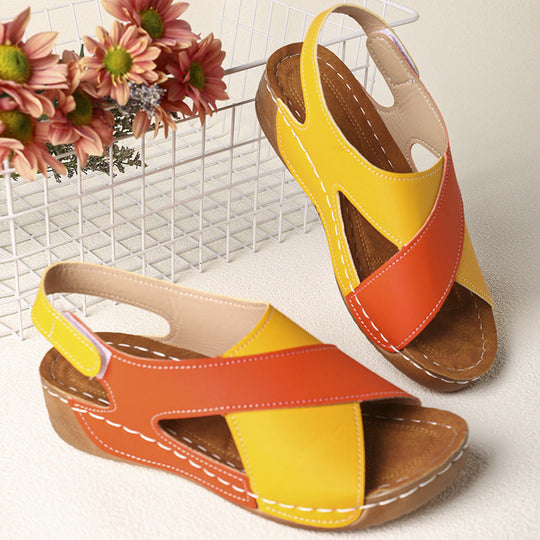 Damen Komfortable und elegante Clogs mit Kreuzriemen