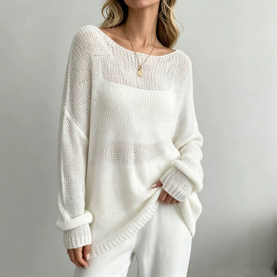 Damen Oversize Strickpullover mit transparentem Mohair‑Effekt Shop Nory