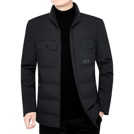 Herren Thermisch gepolsterte Cityjacke mit Stehkragen und Brustklappen Shop Nory