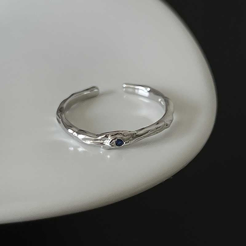 Damen Offener Ring mit einzigartigem Schlangendesign und buntem Stein Shop Nory
