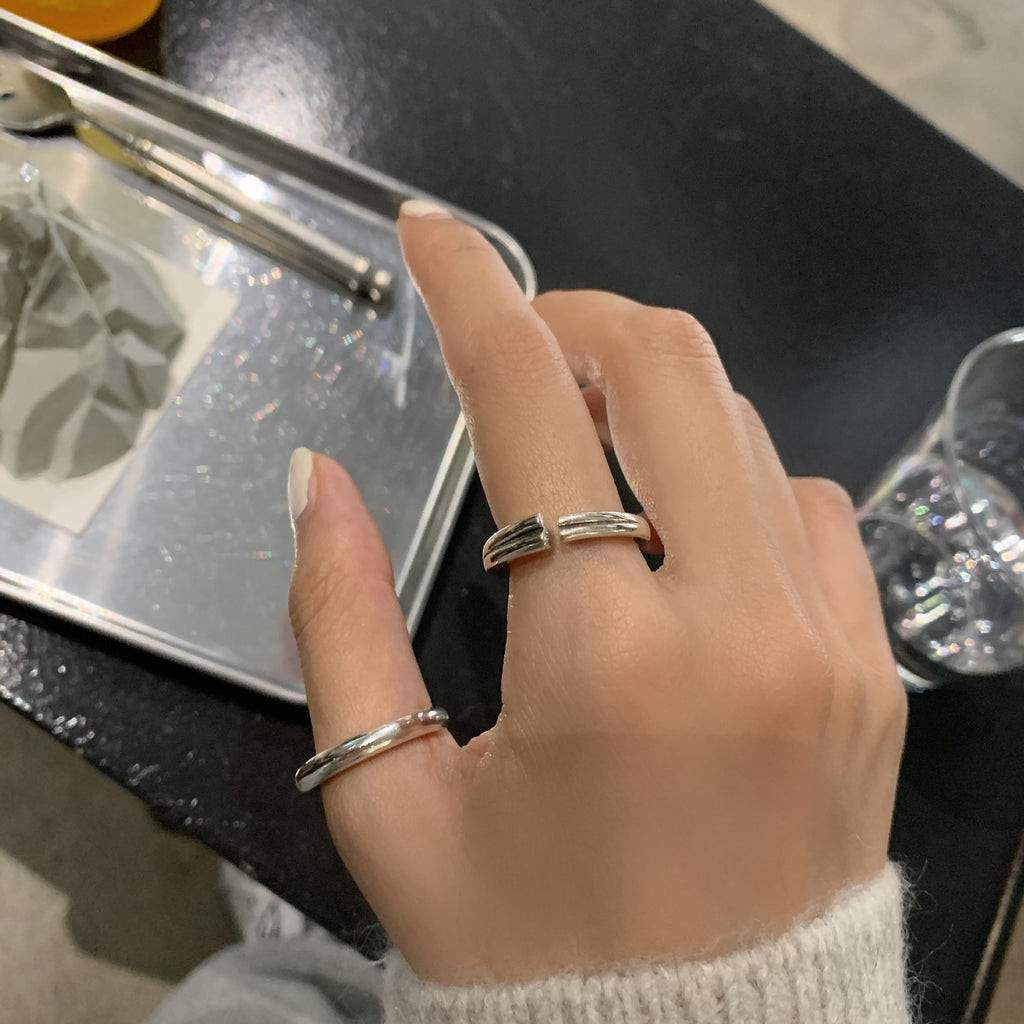 Damen modischer Ring mit einzigartigem Design und raffinierter Schlitz-Optik Shop Nory