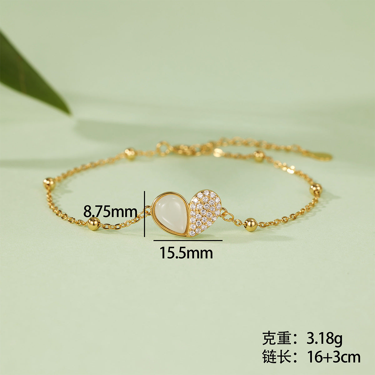 Damen modisches Armband mit Herz-Design und funkelnden Zirkonia Shop Nory