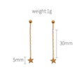 Damen elegante Stern-Ohrringe mit feiner Kette Shop Nory