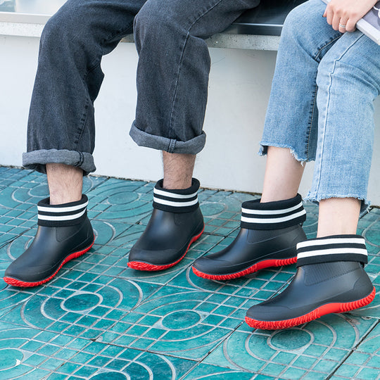 Herren Kurzschaftige wasserdichte Gummistiefelette mit griffiger Profilsohle Shop Nory