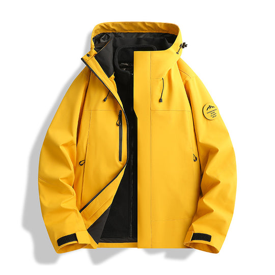 Herren Atmungsaktive, Wasserdichte Softshell-Jacke mit Fleecefutter und Kapuze Shop Nory