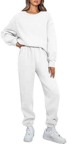 Damen nan Relaxed-Loungewear-Set mit Oversize Rundhals-Sweatshirt und taillierter High-Waist Jogginghose aus French Terry Shop Nory