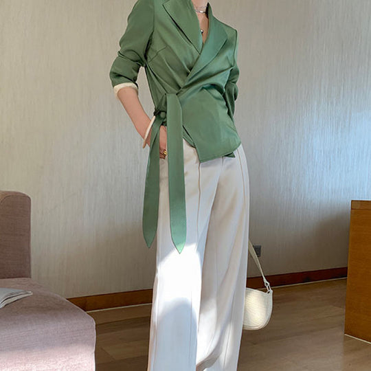 Damen eleganter Wickelblazer Shop Nory