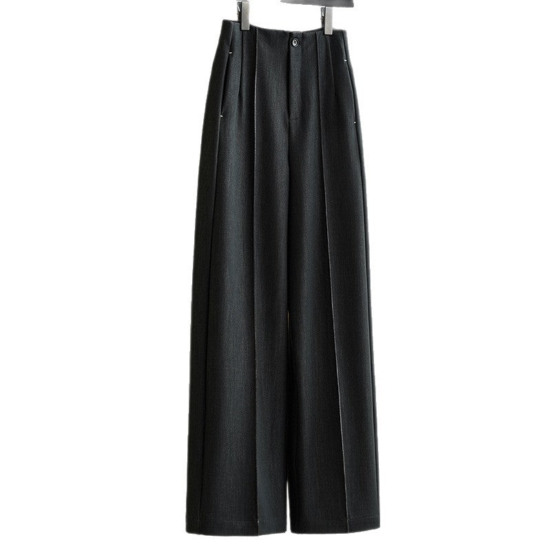 Damen Elegante Hochtaillierte Plissee-Hosen Shop Nory