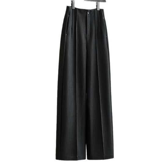 Damen Elegante Hochtaillierte Plissee-Hosen Shop Nory