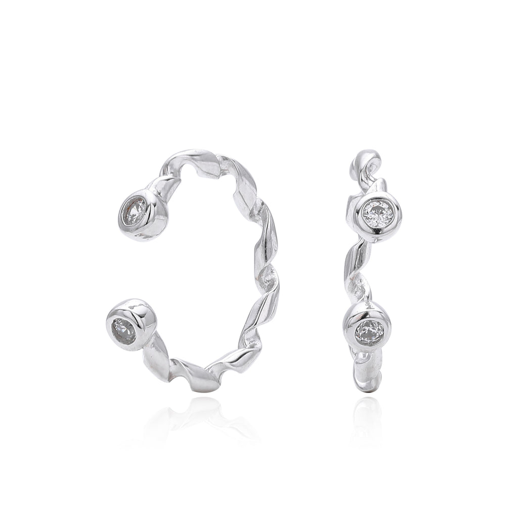 Damen Ohrhänger im eleganten, geschwungenen Design aus 925 Sterling Silber Shop Nory