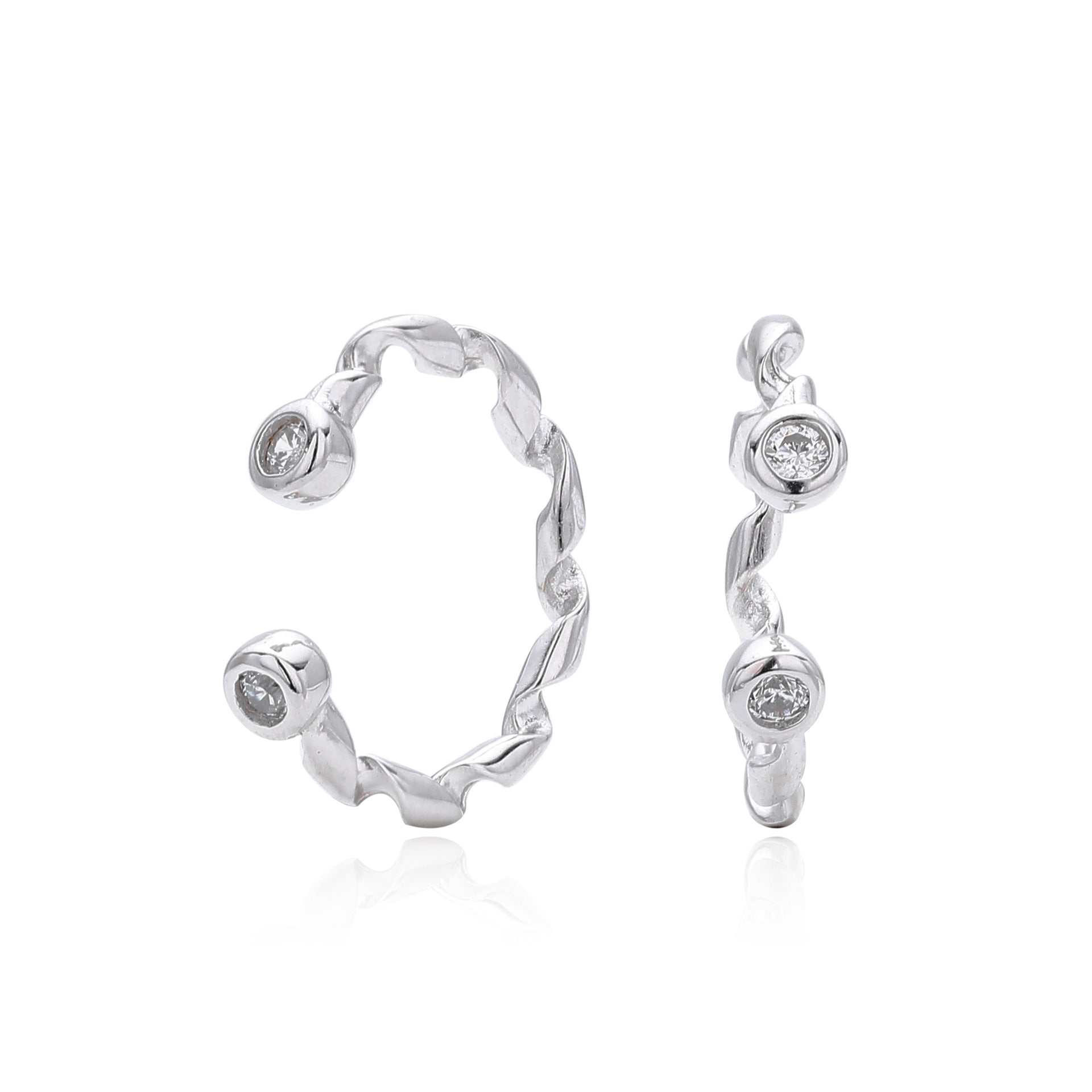 Damen Ohrhänger im eleganten, geschwungenen Design aus 925 Sterling Silber Shop Nory
