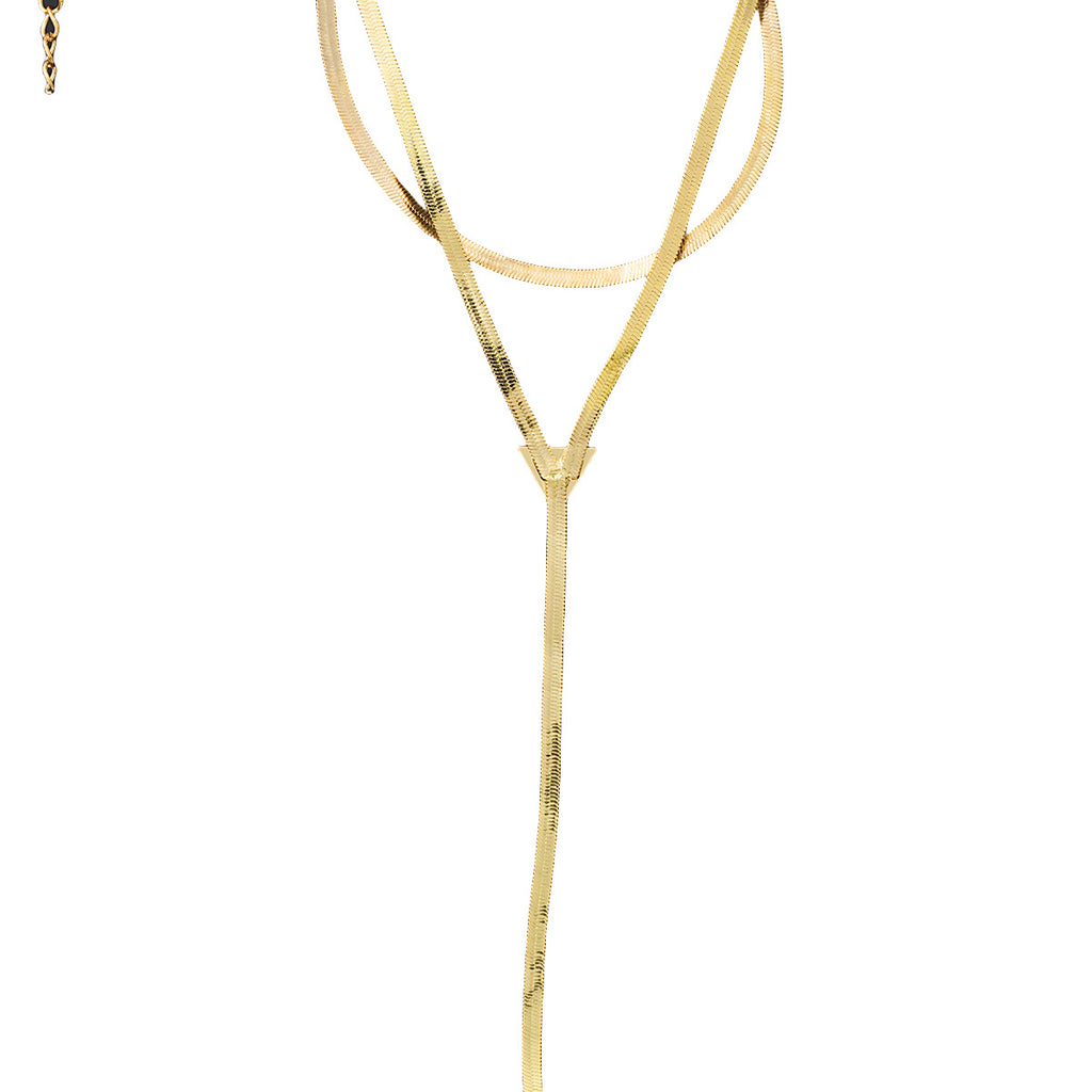 Damen Halskette mit eleganten, geschwungenen Elementen Shop Nory