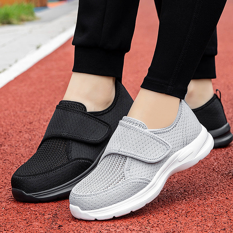 Unisex nan atmungsaktive Komfort-Halbschuh mit Klettverschluss und ergonomischer Dämpfung