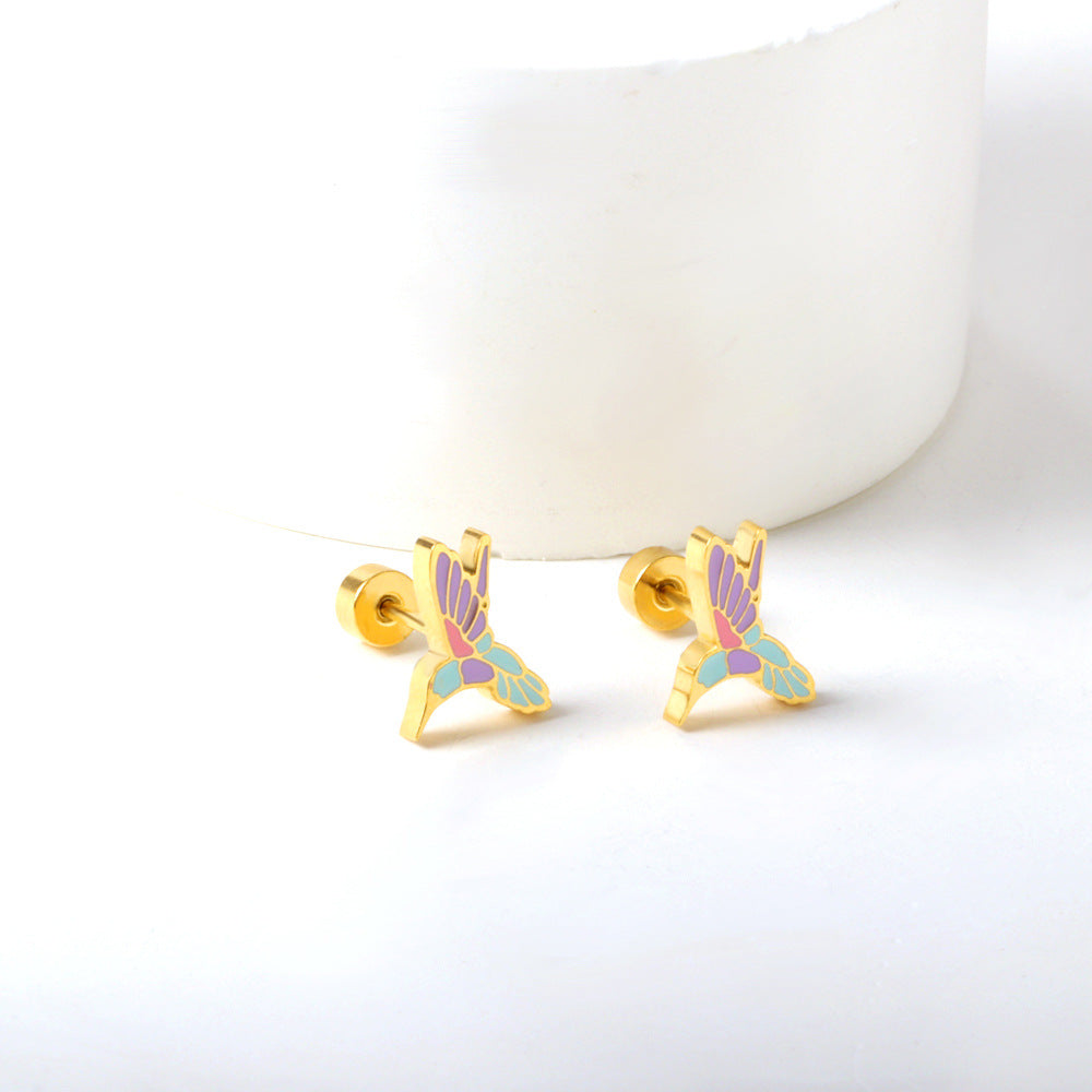 Damen lustige Eulen Ohrstecker Shop Nory