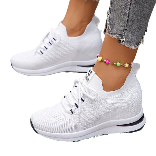 Damen Keil-Sneaker aus Strick mit gepolstertem Plateau-Fußbett Shop Nory