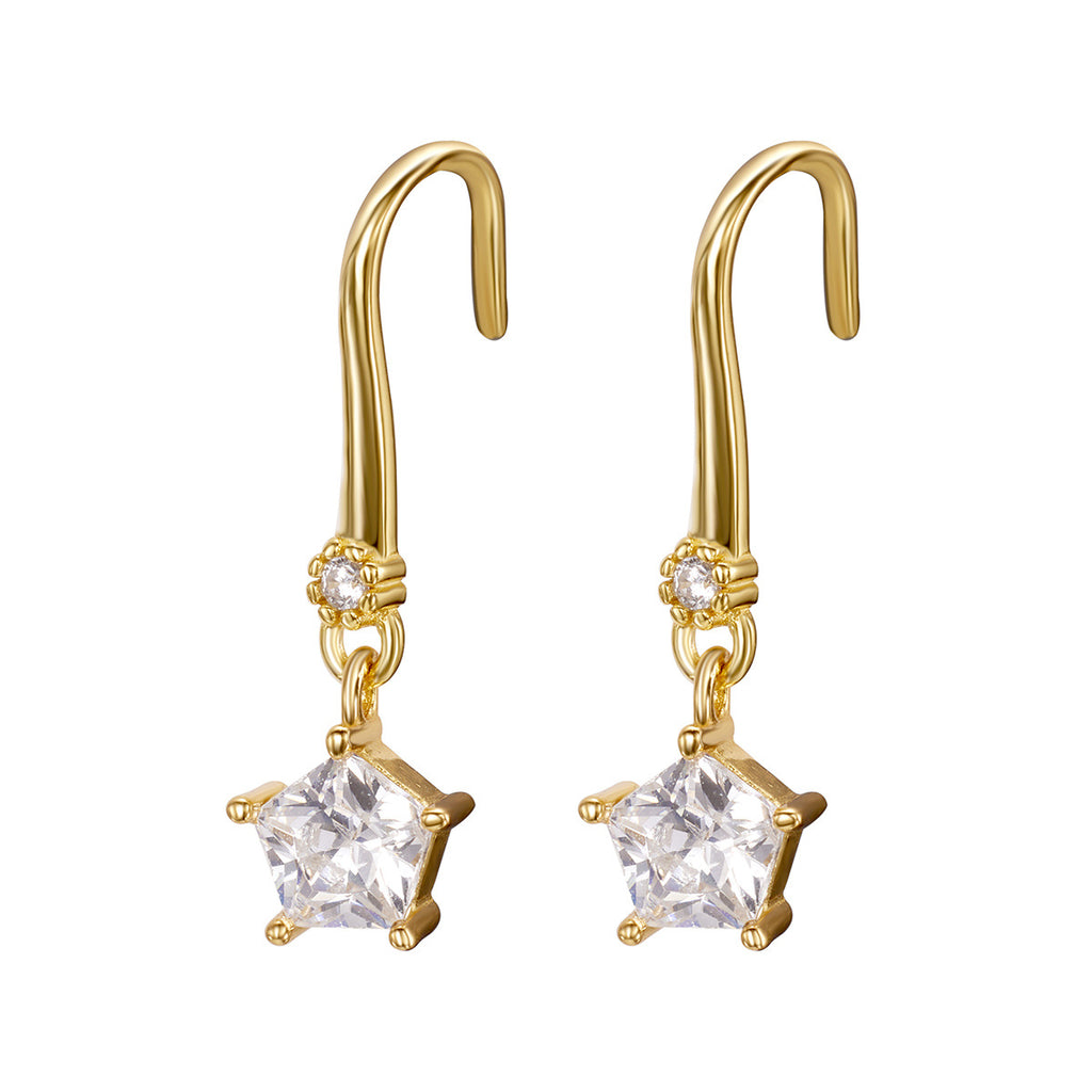Damen Ohrringe mit funkelnden Stern-Anhängern und eleganten Details Shop Nory