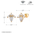 Damen Ohrstecker mit funkelndem Zirkon-Besatz und elegantem Design Shop Nory