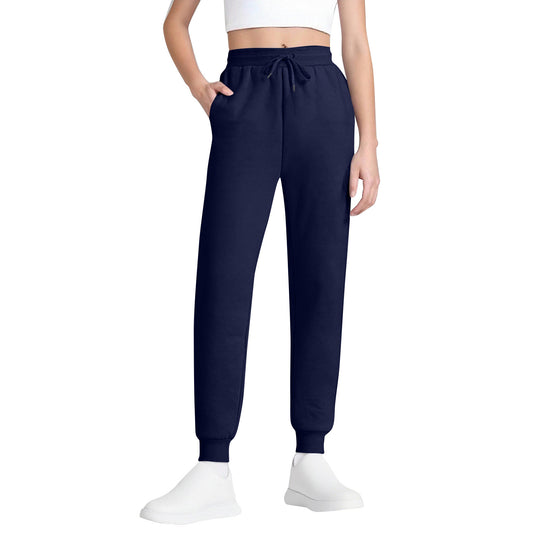 Damen nan schlanke hochgeschnittene Jogginghose mit Tunnelzug, Eingrifftaschen und Bündchen Shop Nory