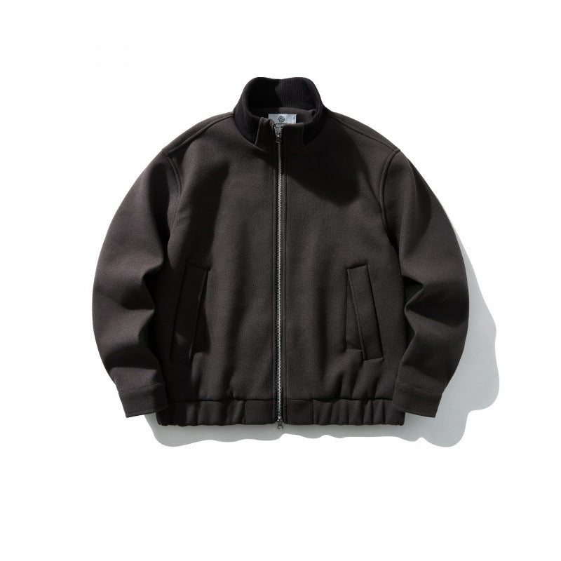 Unisex Boxy-Wollmix-Blouson mit Stehkragen und Elastiksaum Shop Nory