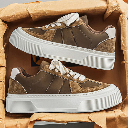 Damen Chunky Sneakers aus hochwertigem Leder mit innovativer Dämpfungstechnologie