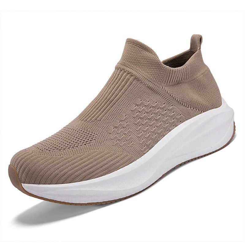 Damen Strick-Slip-On Sneaker mit nahtlosem Elastikschaft und dämpfender Plateau-Sohle Shop Nory
