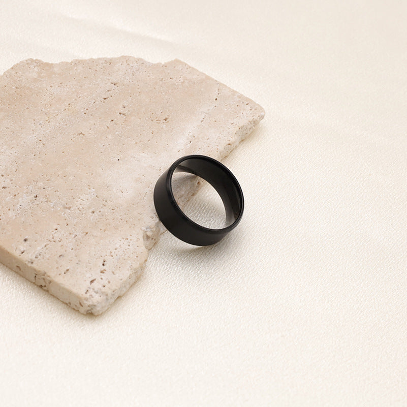 Herren Moderner, mattierter Edelstahlring Shop Nory