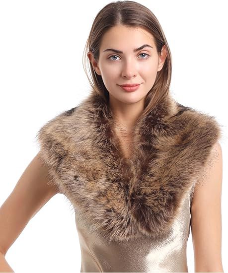Damen Luxuriöse Kunstpelz-Stola im Loop-Design mit voluminösem Schalkragen Shop Nory