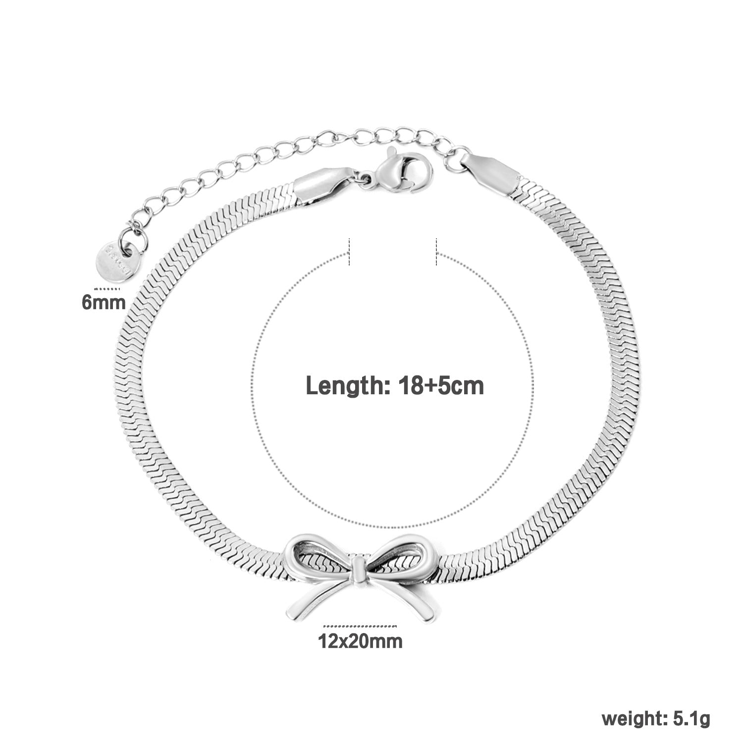 Damen Armband mit elegantem Schleifenmotiv aus hochwertigem Edelstahl Shop Nory