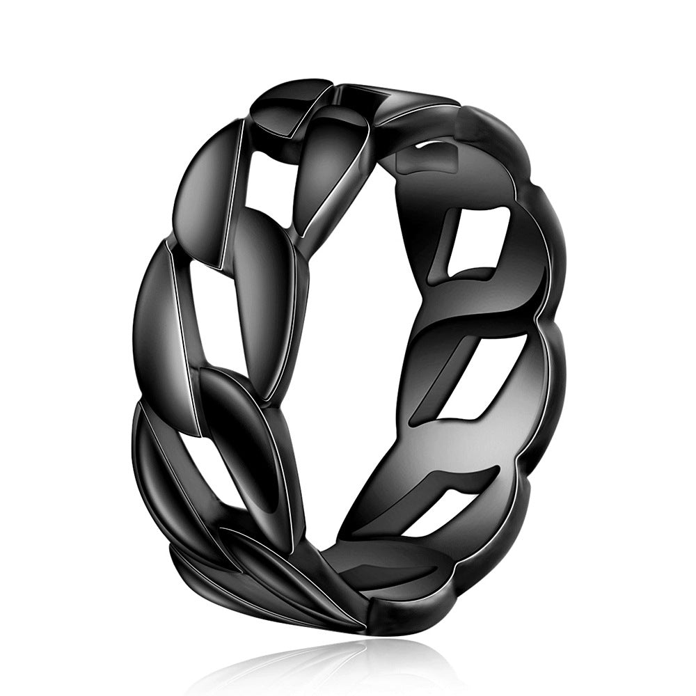 Damen Eleganter, geschwungener Edelstahlring Shop Nory