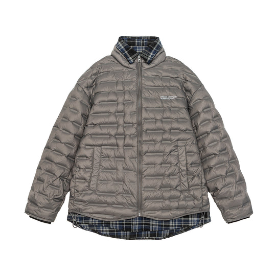 Herren Leichte gesteppte Hybridjacke mit kariertem Innenfutter und Tunnelzug Shop Nory