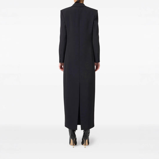 Damen Doppeltreihiger lang geschnittener Wollmantel mit spitzem Revers Shop Nory
