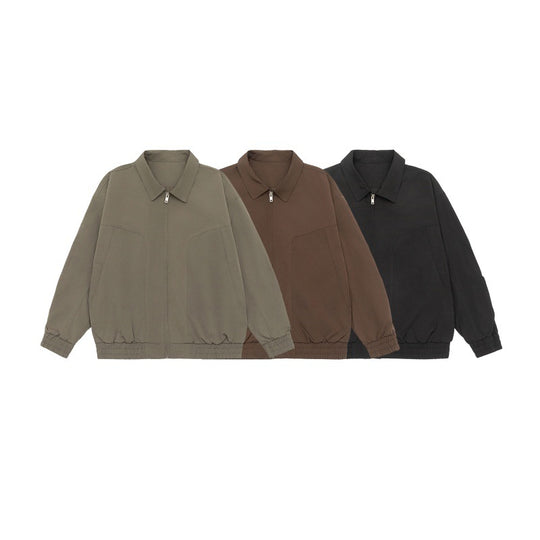 Unisex Oversize-Blousonjacke mit Hemdkragen und elastischem Bund Shop Nory