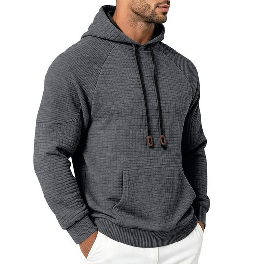 Herren Thermo-Waffel-Hoodie mit Raglanärmeln und Kängurutasche Shop Nory