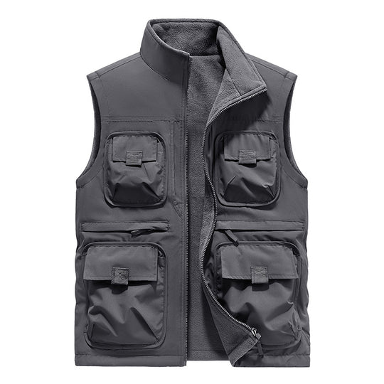 Herren Gefütterte Utility‑Weste mit Fleece‑Innenfutter und Mehrfachtaschen Shop Nory