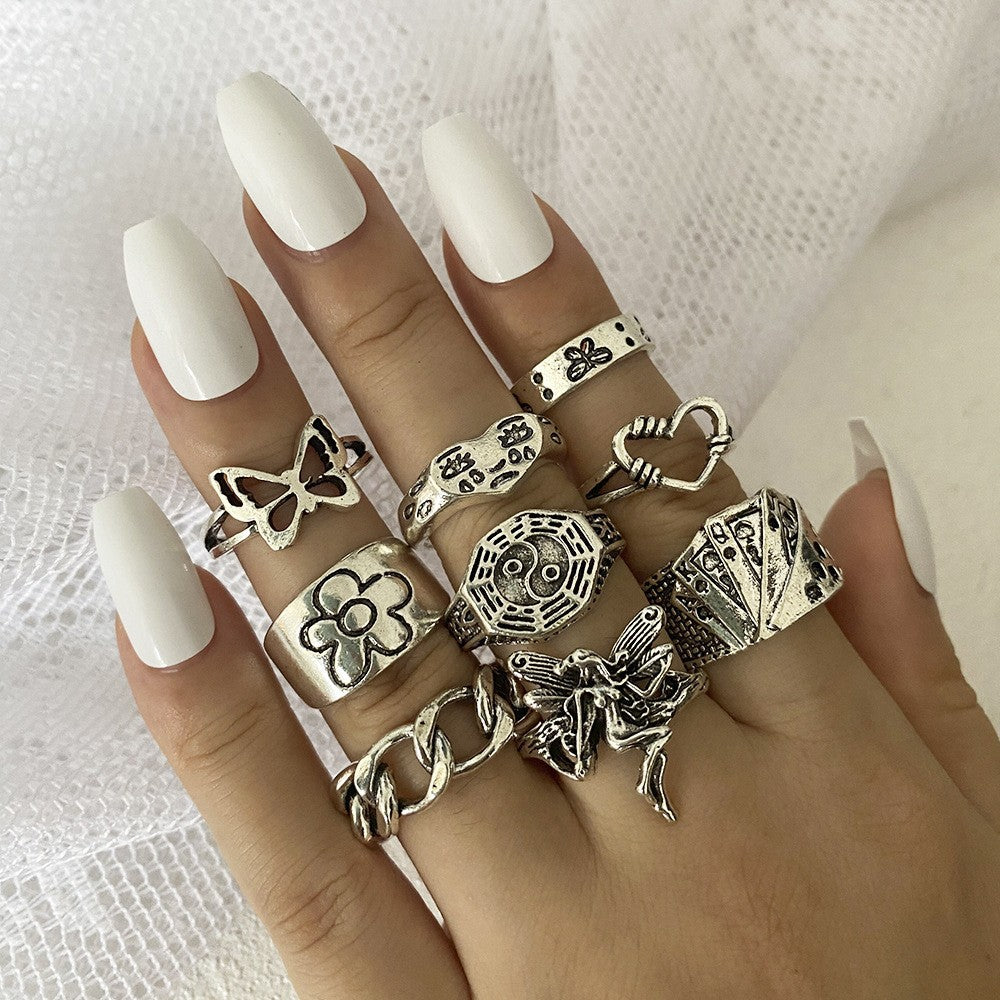 Damen Ring-Set mit stilvollen und kunstvoll gestalteten Designs Shop Nory