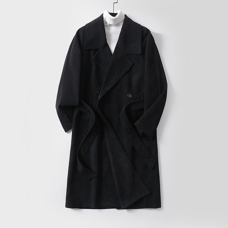Damen Oversize-Mantel mit breitem Revers und Taillengürtel Shop Nory