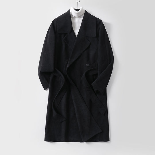 Damen Oversize-Mantel mit breitem Revers und Taillengürtel Shop Nory