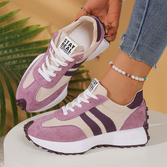 Damen Retro-Plateau-Sneaker mit Velours- und Mesh-Mix Shop Nory