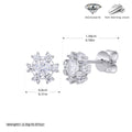 Damen Ohrstecker mit funkelndem Moissanit und 925 Sterlingsilber Shop Nory
