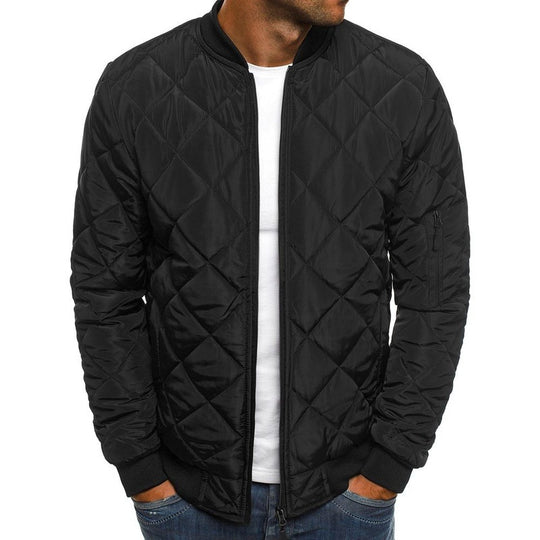 Herren leichte gesteppte Blousonjacke mit Diamantstepp, elastischen Rippbündchen und Ärmel-Reißverschlusstasche Shop Nory