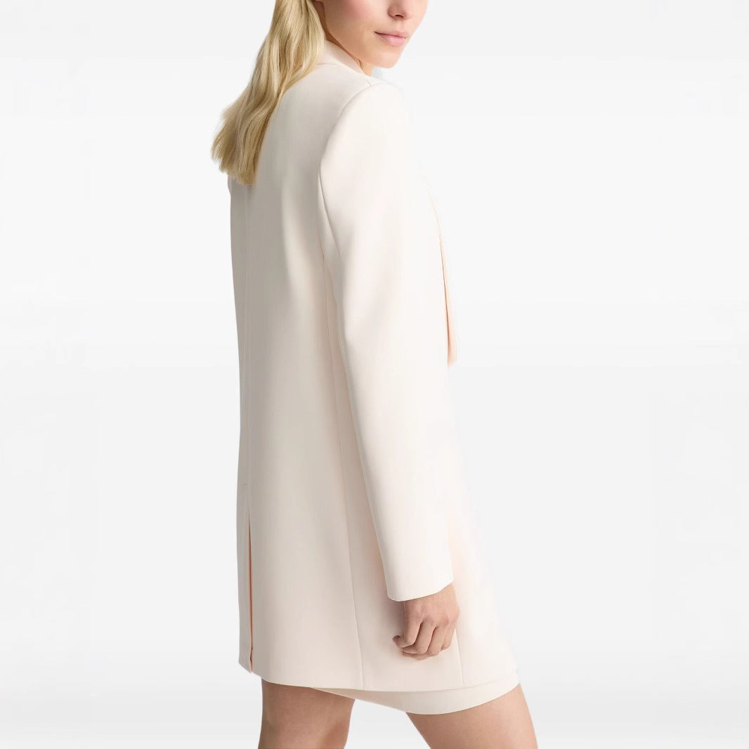 Damen Tailliertes Blazerkleid mit Schalkragen und Ein-Knopf-Verschluss Shop Nory