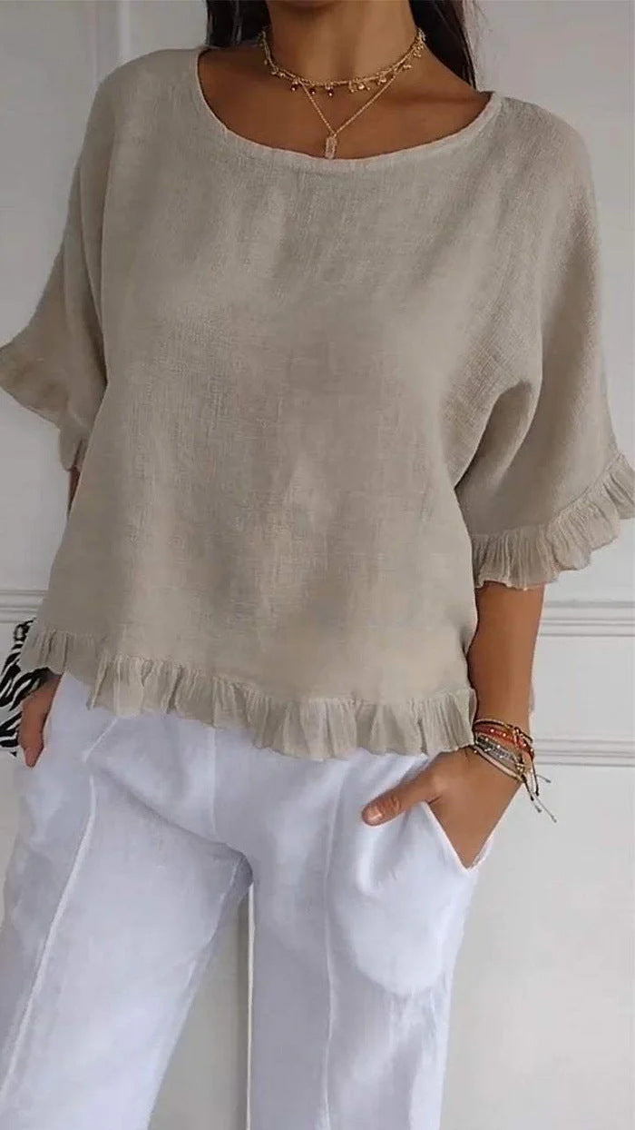 Damen Leichtes Shirt mit Fransen