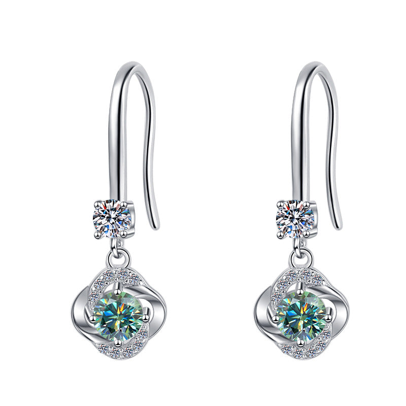 Damenohrringe mit funkelndem Zirkonia und elegantem Wellen-Design Shop Nory