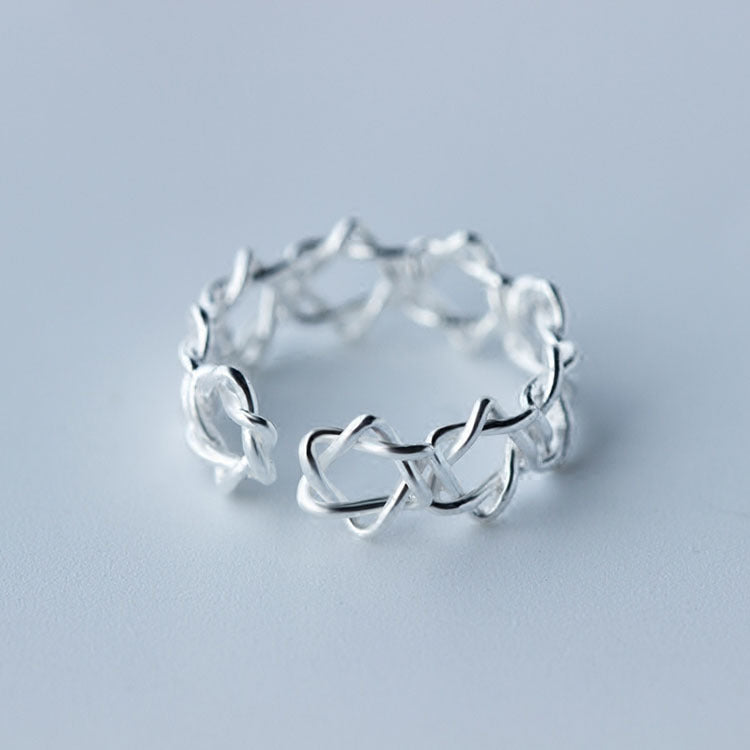 Damen filigree ring with elegant chain design Shop Nory