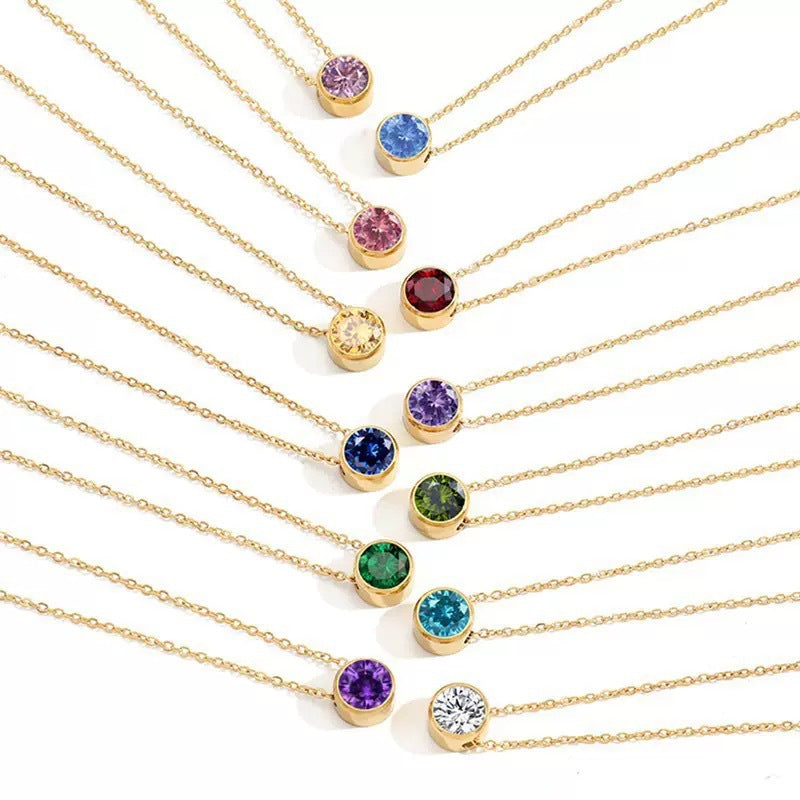 Damen Halskette mit funkelndem Zirkonia-Anhänger in elegantem Design Shop Nory