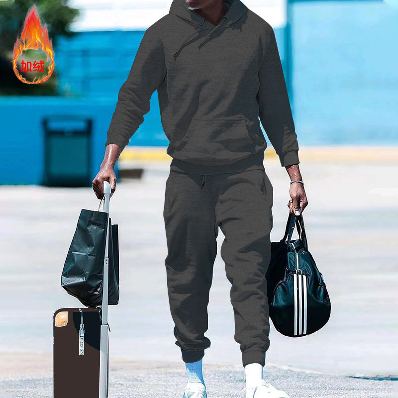 Herren lässiges Freizeit-Set mit Kapuzenpullover und Jogginghose