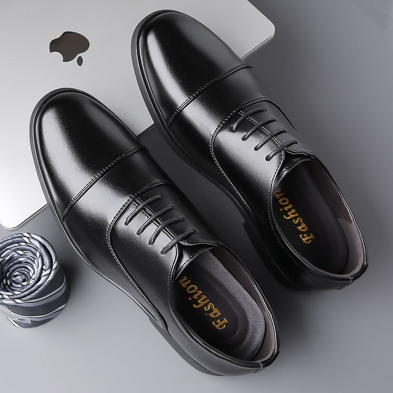 Herren Klassische Schnürschuhe aus geschmeidigem Leder mit verstärkter Sohle