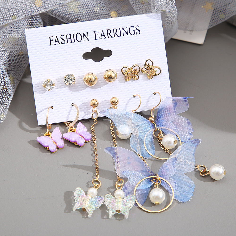 Damenohrringe mit charmanten Schmetterlingsdesigns und funkelnden Akzenten Shop Nory