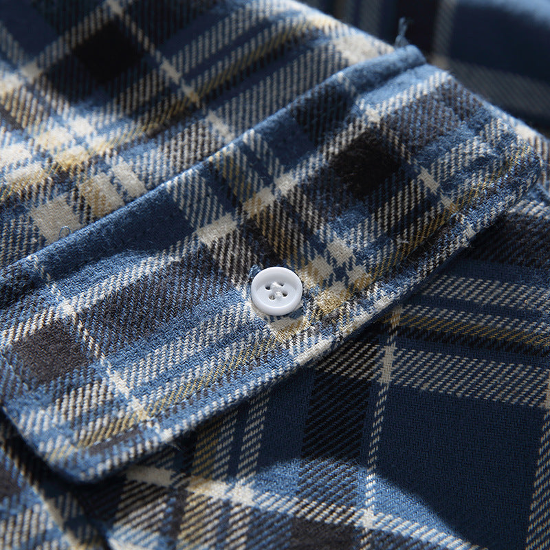 Unisex Kariertes Overshirt im Boxy‑Schnitt mit Brustklappentaschen aus weichem Flanell Shop Nory